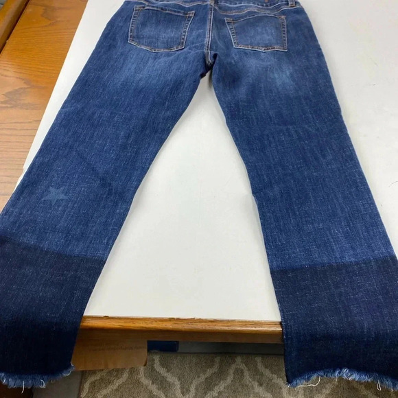 Cabi Jeans Denim Slim Boyfriend Celebrity Wash Stars Raw Hem Stretch Womens 8 - Picture 9 of 10